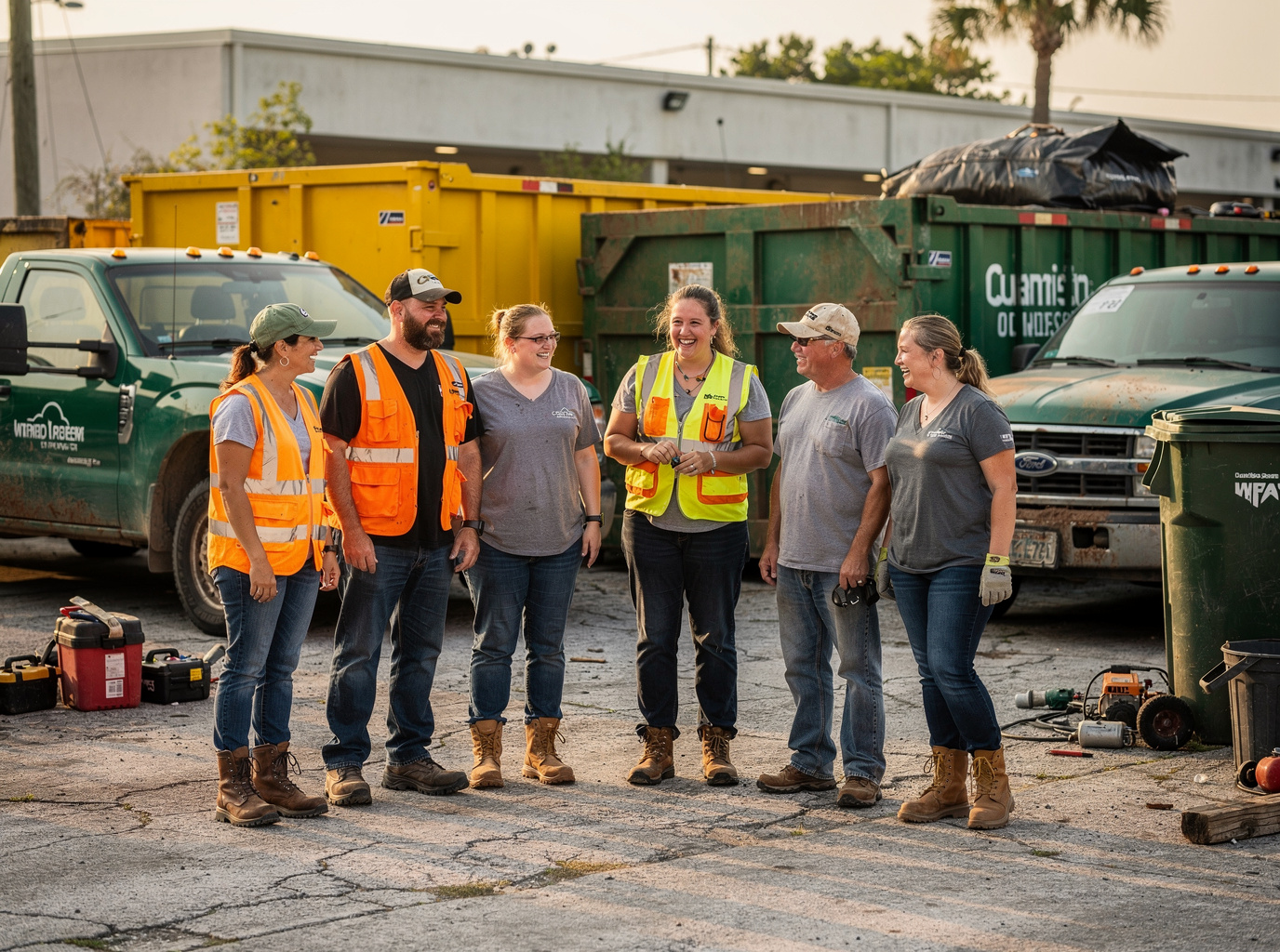 The St. Petersburg Dumpster Rental pros team at work in St. Petersburg